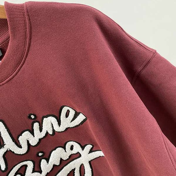 Anine Bing Burgundy Logo Sweatshirt - Picture 4 of 6